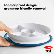 Load image into Gallery viewer, OXO Tot Stick & Stay Suction Divided Plate - Navy