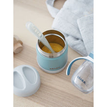 Load image into Gallery viewer, Beaba Stainless Steel Food Container 300ml - Light Mist/Eucalyptus Green