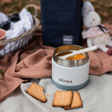 Load image into Gallery viewer, Beaba Stainless Steel Food Container 500ml - Baltic Blue/White