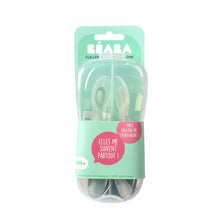 Load image into Gallery viewer, Beaba 2nd Stage Silicone Spoons & Case 2 Pack - Velvet Grey/Sage Green