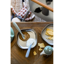 Load image into Gallery viewer, Beaba 1st Stage Silicone Spoons & Case 2 Pack - Misty Green/Pebble