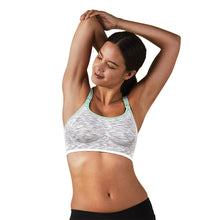 Load image into Gallery viewer, Bravado Designs Body Silk Seamless Rhythm Nursing Bra - White Grey Spacedye XL