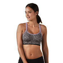 Load image into Gallery viewer, Bravado Designs Body Silk Seamless Rhythm Nursing Bra - Black Spacedye L