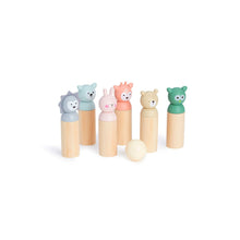 Load image into Gallery viewer, Bubble Wooden Animal Bowling Set