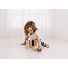 Load image into Gallery viewer, Bubble Wooden Animal Bowling Set
