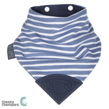 Load image into Gallery viewer, Cheeky Chompers Neckerchew - Preppy Stripes