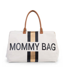 Load image into Gallery viewer, Childhome Mommy Bag Nursery Bag - Off White with Black/Gold Stripes