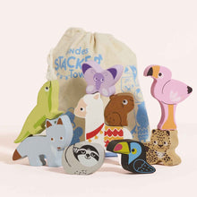 Load image into Gallery viewer, Le Toy Van Wooden Stacking Animals & Bag - Andes