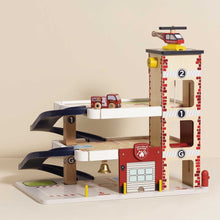 Load image into Gallery viewer, Le Toy Van Fire & Rescue Wooden Garage