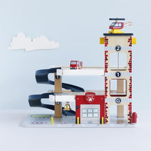 Load image into Gallery viewer, Le Toy Van Fire & Rescue Wooden Garage