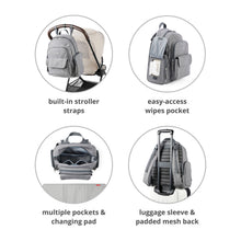 Load image into Gallery viewer, Skip Hop Luna Nappy Backpack - Heather Grey
