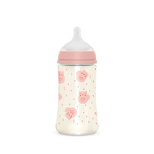 Load image into Gallery viewer, Suavinex 270ml Polyamide Premium Bottle with Medium Flow SX Pro Physiological Silicone Teat - Bonhomia Feather Pink