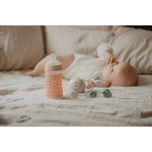 Load image into Gallery viewer, Suavinex 360ml Polyamide Premium Bottle with Medium Flow SX Pro Physiological Silicone Teat - Bonhomia Feather Pink