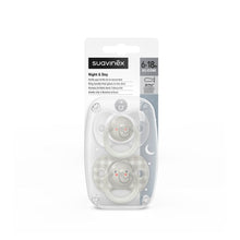 Load image into Gallery viewer, Suavinex Night Glow In The Dark SX Pro Soother 6-18months 2 Pack - Elephant
