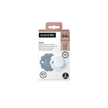 Load image into Gallery viewer, Suavinex Wonder SX Pro Soother 0-6 Months 2 Pack - Spring Lake/Illusion Blue