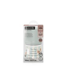 Load image into Gallery viewer, Suavinex Wonderland Baby Bottle SX Pro 150ml Slow Flow 0+ Months - Strips Blue Turquoise