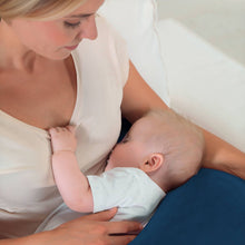 Load image into Gallery viewer, Theraline Plushy Moon Cuddle & Nursing Pillow - Dark Blue