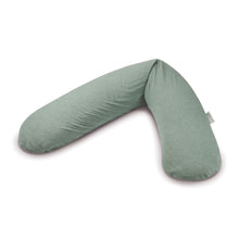 Load image into Gallery viewer, Theraline The Original Maternity and Nursing Pillow Cover - Melange Green Grey Bamboo