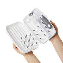 Load image into Gallery viewer, OXO Tot On the Go Drying Rack &amp; Bottle Brush - Grey
