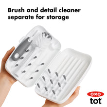 Load image into Gallery viewer, OXO Tot On the Go Drying Rack &amp; Bottle Brush - Grey
