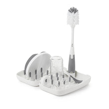 Load image into Gallery viewer, OXO Tot On the Go Drying Rack &amp; Bottle Brush - Grey
