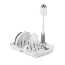 Load image into Gallery viewer, OXO Tot On the Go Drying Rack &amp; Bottle Brush - Grey
