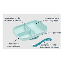 Load image into Gallery viewer, Beaba Silicone Suction Divided Plate - Sage Green
