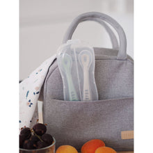 Load image into Gallery viewer, Beaba 2nd Stage Silicone Spoons &amp; Case 2 Pack - Velvet Grey/Sage Green
