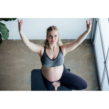 Load image into Gallery viewer, Bravado Designs Body Silk Seamless Yoga Nursing Bra - Charcoal Heather S
