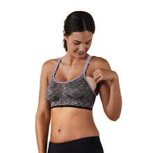 Load image into Gallery viewer, Bravado Designs Body Silk Seamless Rhythm Nursing Bra - Black Spacedye XL
