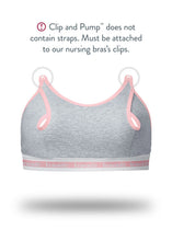 Load image into Gallery viewer, Bravado Designs Clip And Pump Hands-Free Nursing Bra Accessory - Sustainable - Dove Heather With Dusted Peony S
