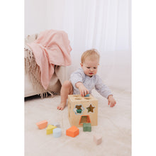 Load image into Gallery viewer, Bubble Wooden Shape Sorting Cube
