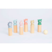 Load image into Gallery viewer, Bubble Wooden Animal Bowling Set
