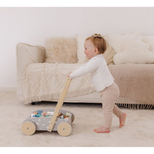 Load image into Gallery viewer, Bubble Wooden Baby Push Cart &amp; Walker with 45 Building Blocks

