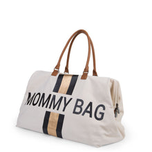 Load image into Gallery viewer, Childhome Mommy Bag Nursery Bag - Off White with Black/Gold Stripes
