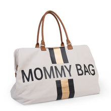 Load image into Gallery viewer, Childhome Mommy Bag Nursery Bag - Off White with Black/Gold Stripes
