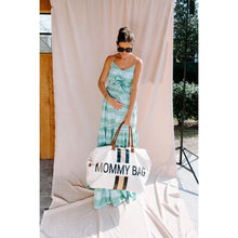 Load image into Gallery viewer, Childhome Mommy Bag Nursery Bag - Off White with Black/Gold Stripes
