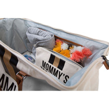 Load image into Gallery viewer, Childhome Mommy Bag Nursery Bag - Off White with Black/Gold Stripes
