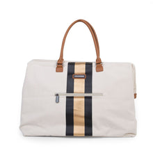Load image into Gallery viewer, Childhome Mommy Bag Nursery Bag - Off White with Black/Gold Stripes
