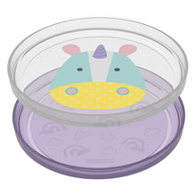 Load image into Gallery viewer, Skip Hop Zoo Smart Serve Non Slip Plates - Unicorn
