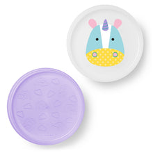 Load image into Gallery viewer, Skip Hop Zoo Smart Serve Non Slip Plates - Unicorn
