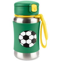 Load image into Gallery viewer, Skip Hop Spark Style Stainless Steel Straw Bottle - Soccer
