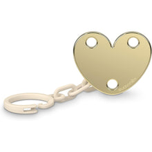 Load image into Gallery viewer, Suavinex Jewel Chain Soother Clip Heart - Spread Joy Golden
