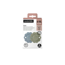Load image into Gallery viewer, Suavinex Wonder SX Pro Soother 6-18 Months 2 Pack - Spring Lake/Hedge Green
