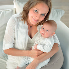 Load image into Gallery viewer, Theraline Plushy Moon Cuddle &amp; Nursing Pillow - Taupe
