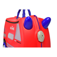 Load image into Gallery viewer, Trunki Glide Ride-on Luggage - Frank the Firetruck
