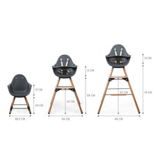 Load image into Gallery viewer, Childhome Evolu One.80° High Chair - Natural Anthracite

